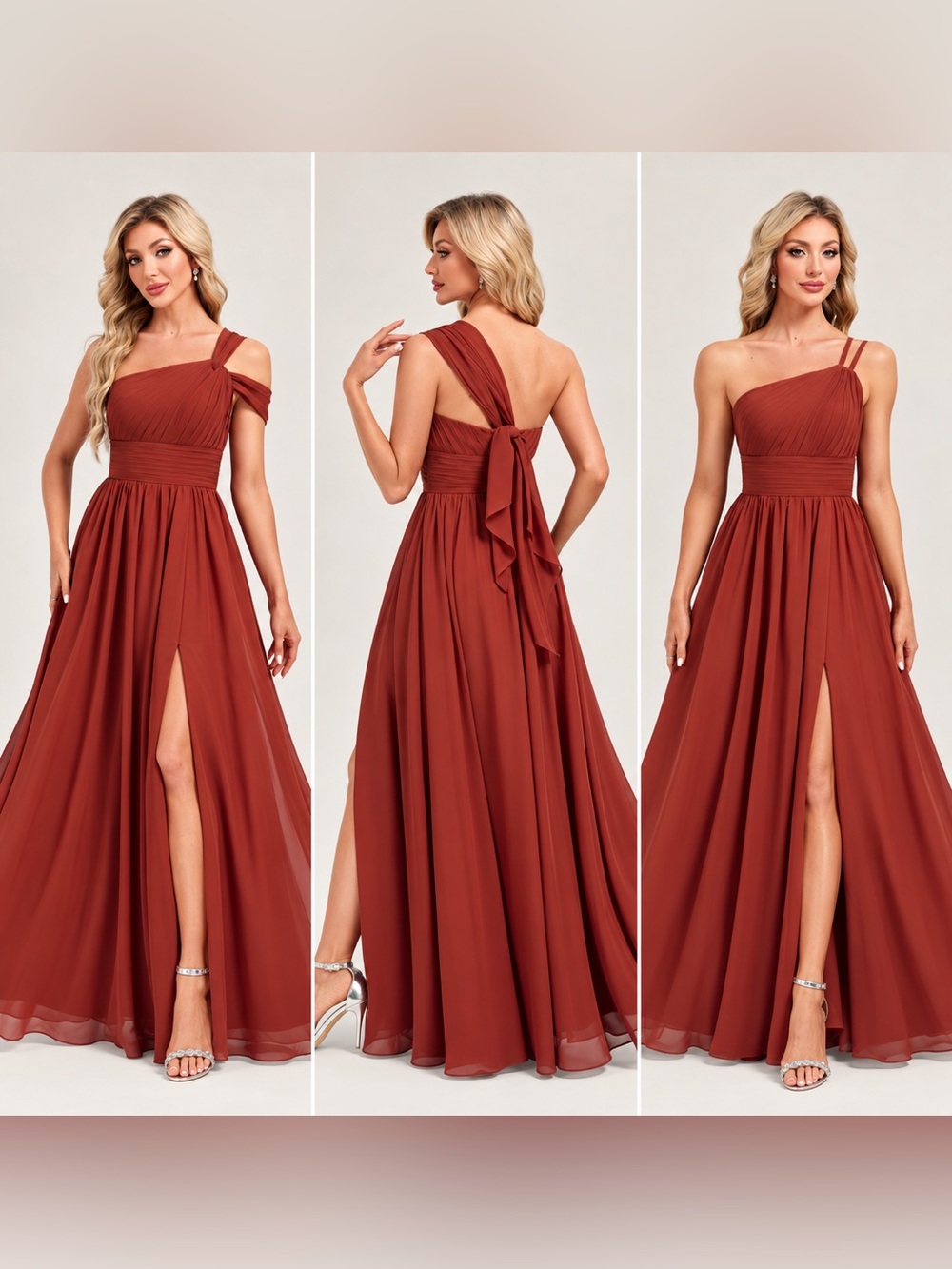 NWT Elegant Burnt Orange Multiway Evening Gown